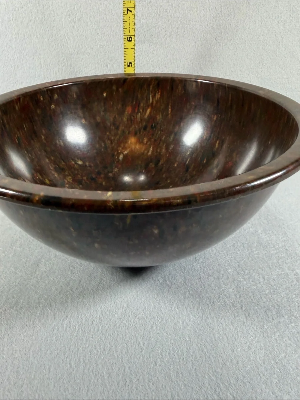 Vintage Melanine Mixing Bowl in Speckled Brown and Multicolor Flecks. #118 USA